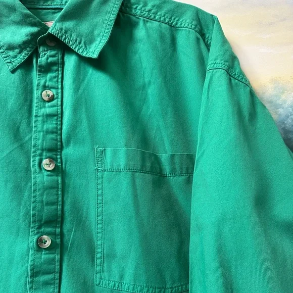 Free People We The Free Oversized Women’s Button Down Long Sleeve Shirt Size M - Picture 4 of 14